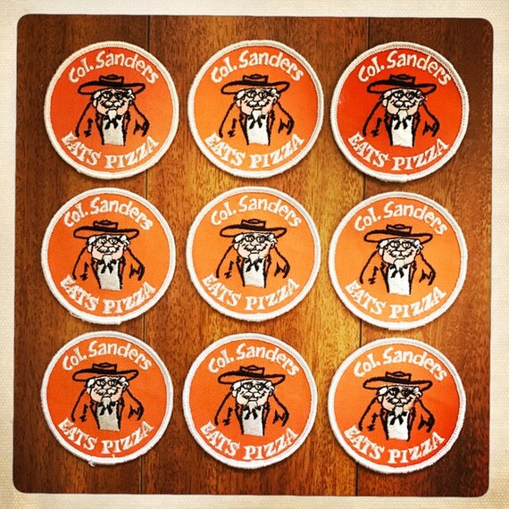 Col. Sanders EATS PIZZA – Round Patch Authentic V… - image 2