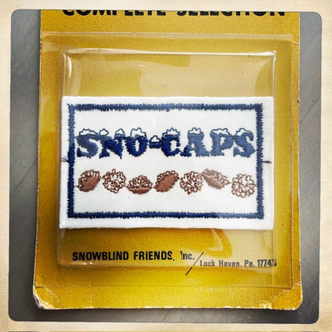 SWEET Emblems SNOCAPS Candy Rectangle Patch Authentic Vintage 70s