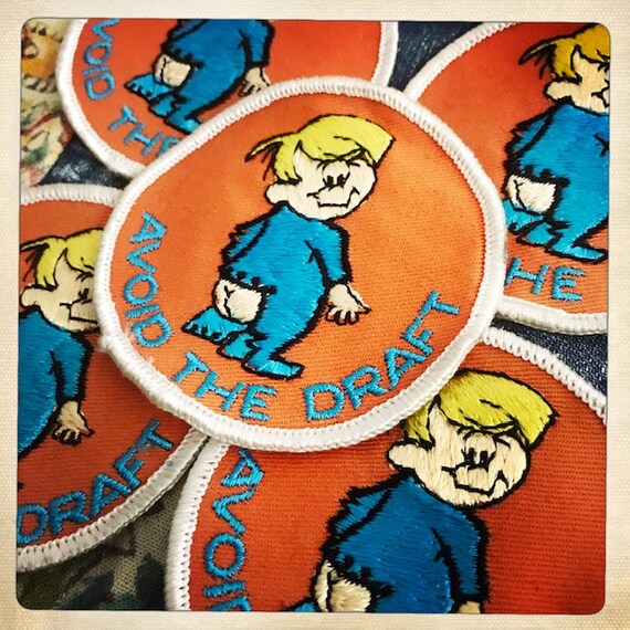 CUTE! – 'Avoid the Draft' Round Patch Authentic V… - image 5