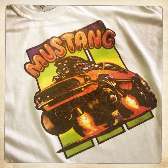 Vintage 70s 80s MUSTANG Muscle Car Airbrush Design NOS Deadstock White Crew  Neck T Shirt Size Adult X-large - Etsy