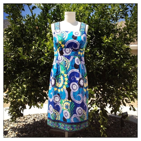 hippie cocktail dress FAB Vintage 60s 70s PECK & PECK Little Psychedelic Dress Hippie Boho Mid  Century Mod Cocktail Dress