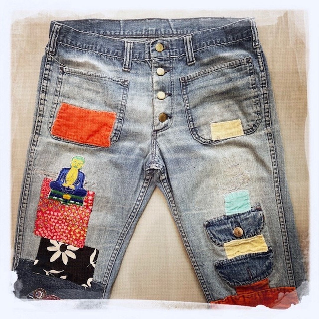 【hippiedippy】viva denim pt EP TCB Faith Spirit Discipline Embroidered Denim Jacket