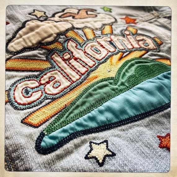 RAD! Amazing Vintage Embroidered CALIFORNIA Holli… - image 9
