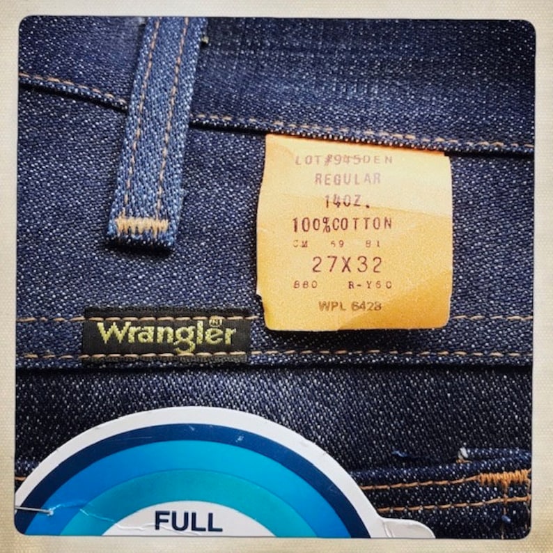 Size 27W x 32L – COOL! Vintage 70s NOS Deadstock WRANGLER Regular Fit Boot Cut Denim Jeans image 5
