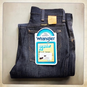 Size 27W x 32L – COOL! Vintage 70s NOS Deadstock WRANGLER Regular Fit Boot Cut Denim Jeans image 1