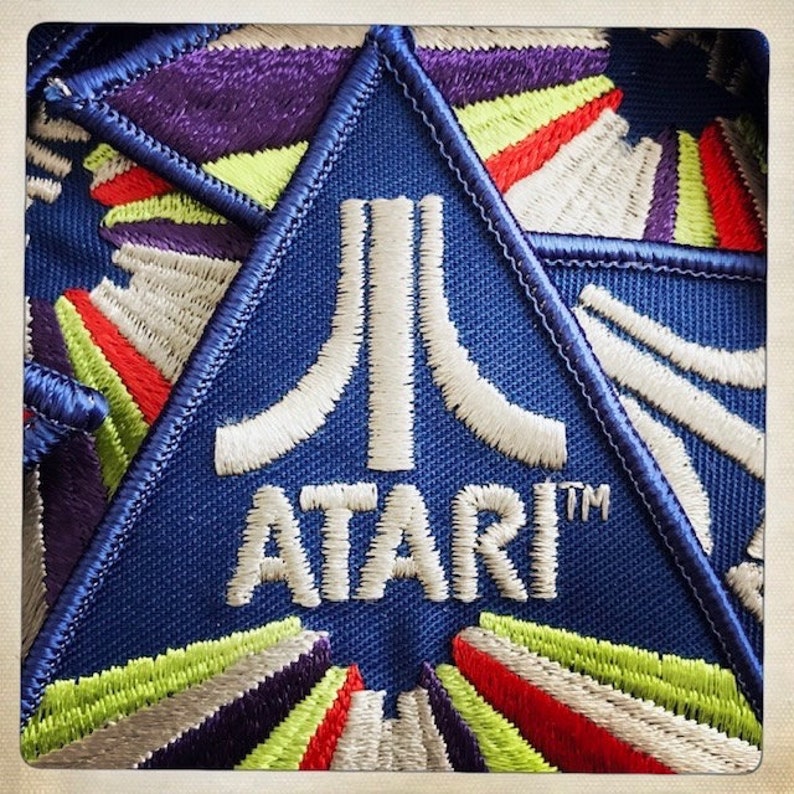 ATARI: Large RARE Authentic Vintage 70s 80s Triangle Patch GEEK Nerd Gamer Video Game Co image 5