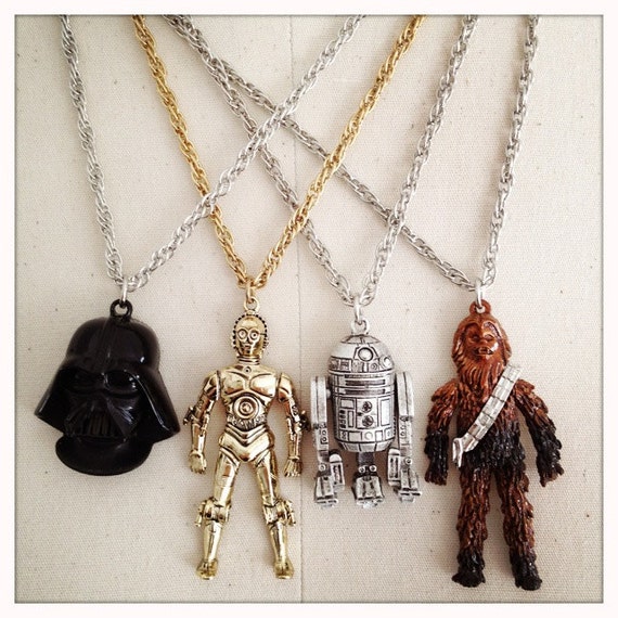Star Wars Obi-Wan Kenobi & Darth Vader Crossed Light Saber Necklace