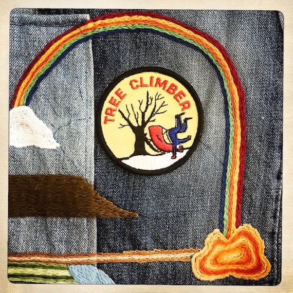 SLED! – 'TREE CLIMBER' Rectangle Patch Authentic … - image 2