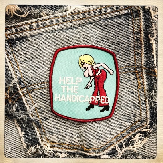 BOOBS! – 'Help the Handicapped' Rectangle Patch A… - image 2