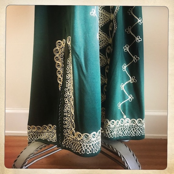 Stunning Vintage 70s GODDESS MAXI Heavily Embroid… - image 7
