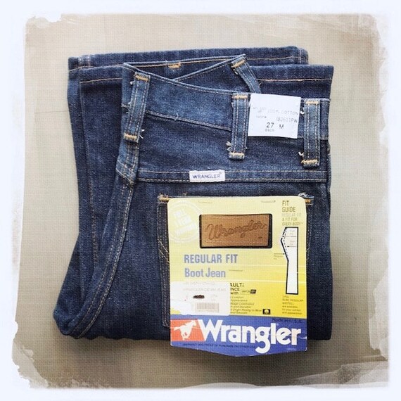 Size 27W X 32L – COOL! Vintage 70s NOS Deadstock WRANGLER