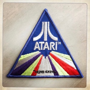ATARI: Large RARE Authentic Vintage 70s 80s Triangle Patch GEEK Nerd Gamer Video Game Co image 2