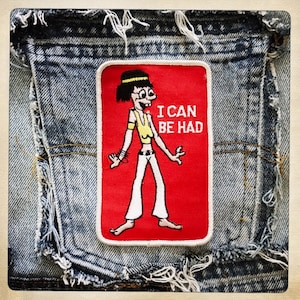 I Can Be Had – Parche rectangular Auténtico Vintage 60s 70s Denim Hippy Hippie Boho