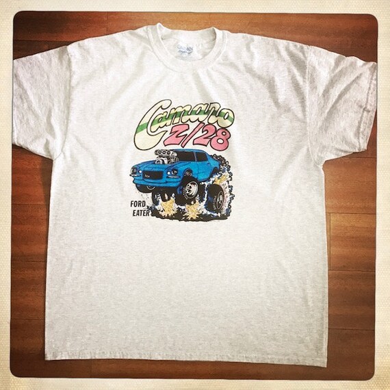 80s ヴィンテージTシャツ グラフィティアート IROC-Z シボレーカマロ Vintage 70s 80s CAMARO 2/28 Muscle Car Designcar NOS