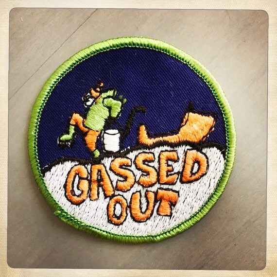 GASSED OUT! – Round Patch Authentic Vintage 70s D… - image 3