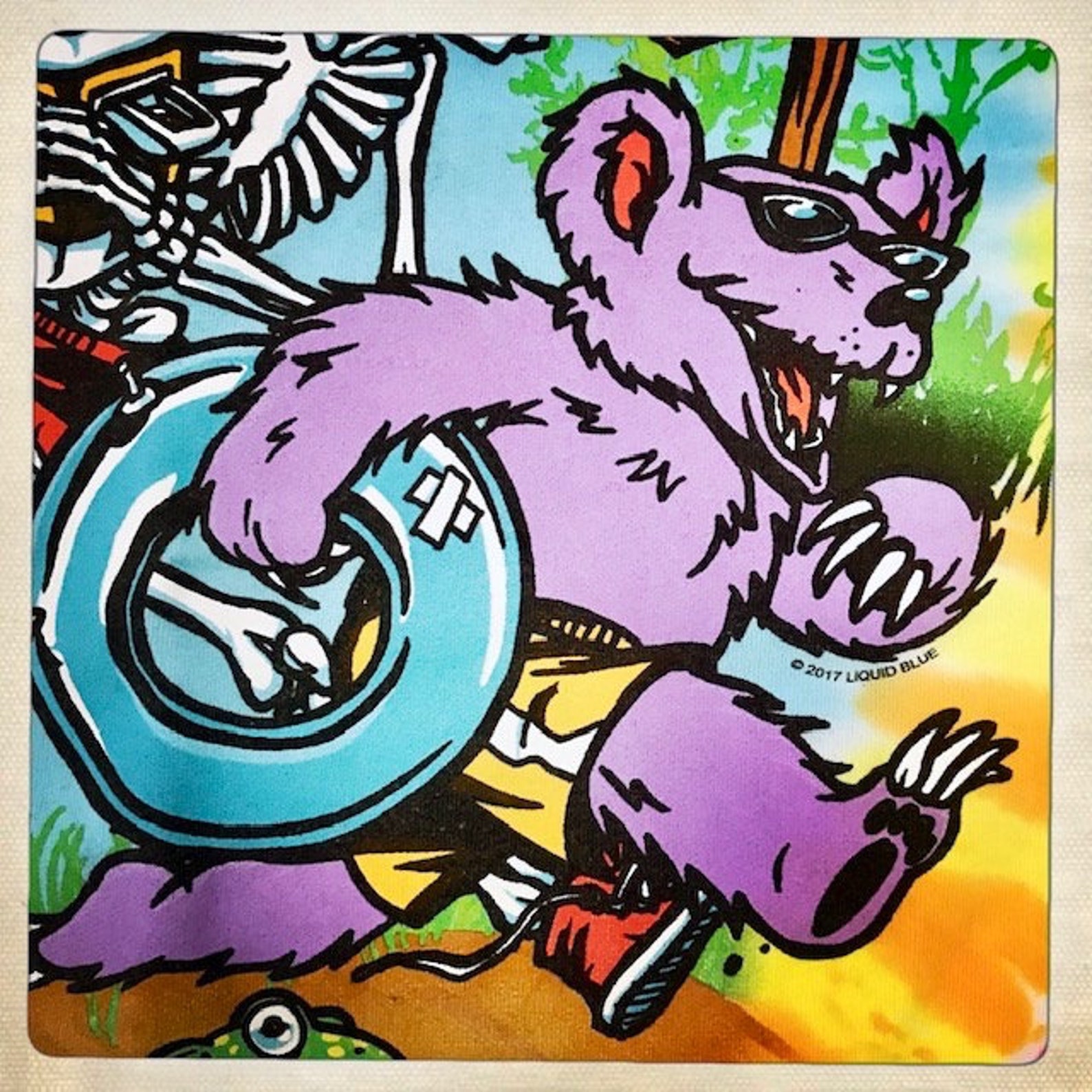 grateful dead stickers liquid blue