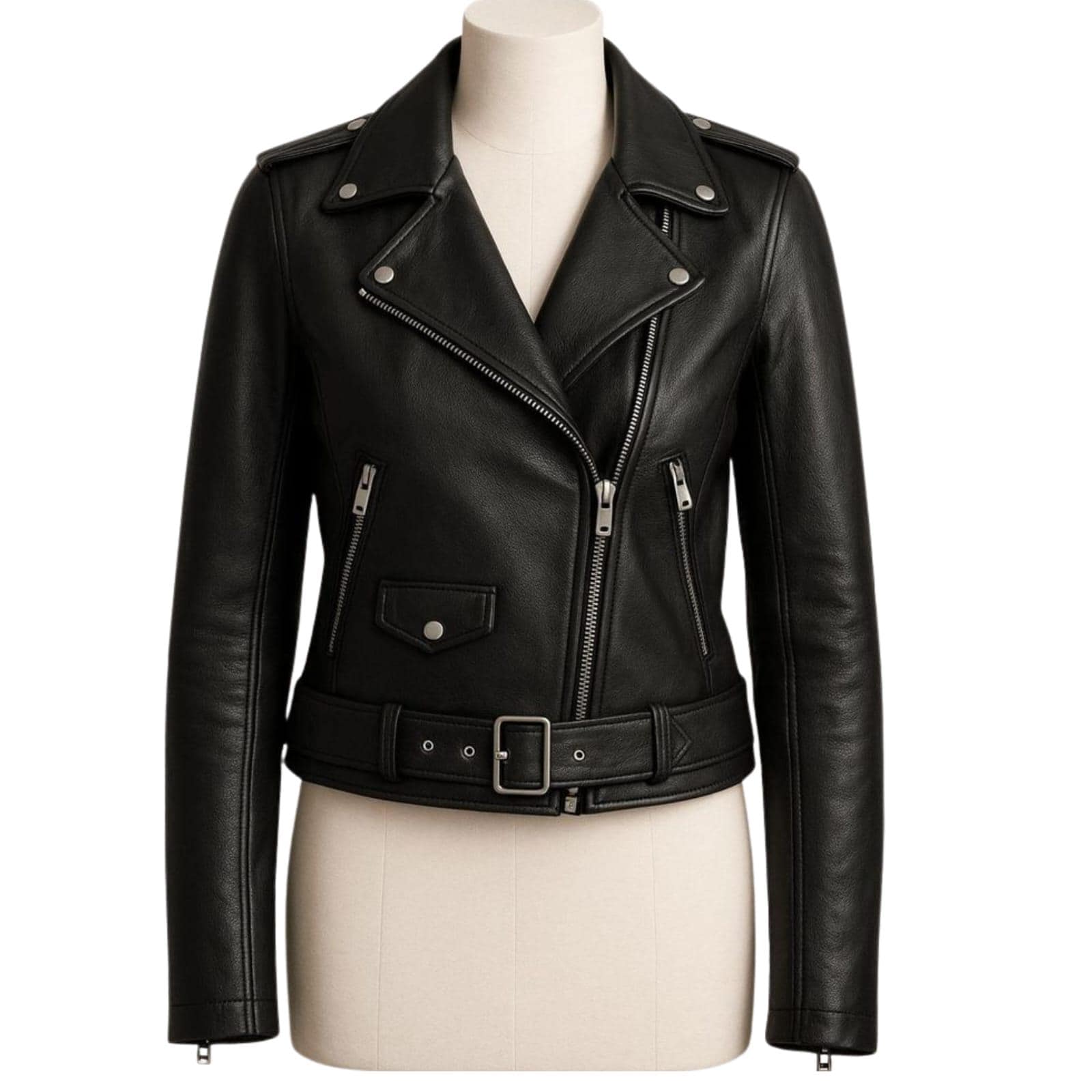 Asymmetrical Leather Jacket - Etsy