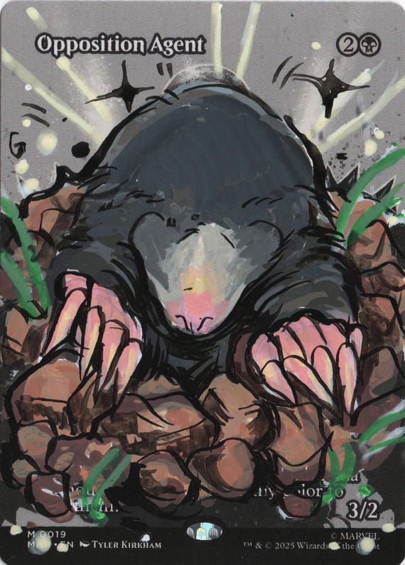 PESKY LITTLE MOLE 1/1 hand-painted opposition agent alter