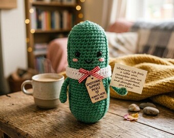 Crochet Amigurumi Happiness Crew – Positive Potato, Support Pickle Trio