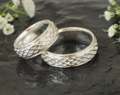 14ct White Gold Wedding Band - Gold 585/1000 - Celtic Wedding Band - Celtic Wedding Rings Set - Irish Wedding Band -Viking Wedding Ring