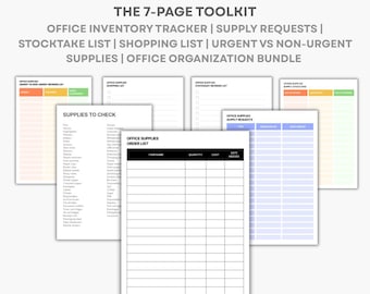 Paquete de seguimiento de inventario / Formulario de gestión de inventario (PDF imprimible)