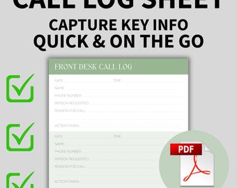 Receptionist Incoming Call Message Log