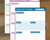 8 Color Set Productivity Planner Sheet for Receptionists & Admin Staff | Daily Office Task Planner Printable