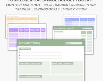 ADHD Budget Planner Printable | Monthly Budget Planner, Executive Function Bill Tracker, Instant Download