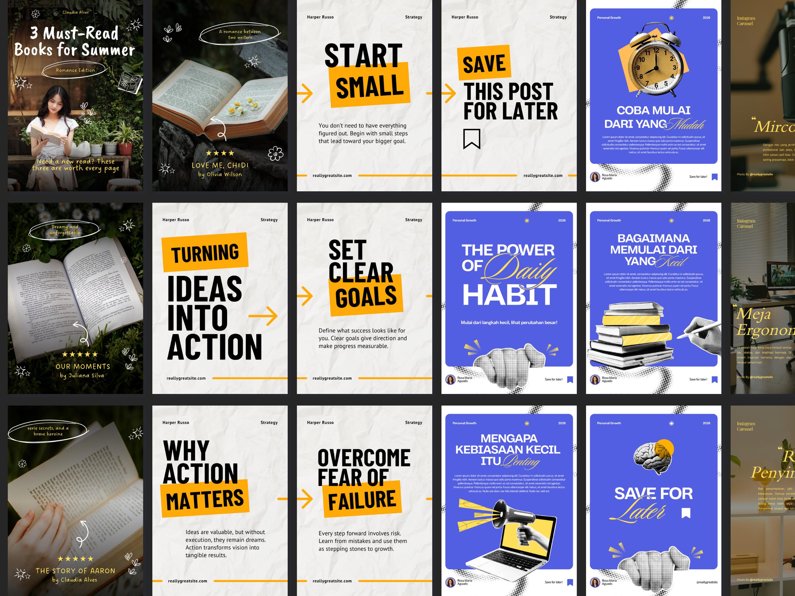 Instagram Carousel Templates, Canva Educational Slides Kit (digital ...