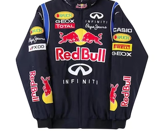 Vintage Red Bull Racing Jacket – Infiniti F1 Motorsport Bomber Jacket, Y2K Streetwear Coat
