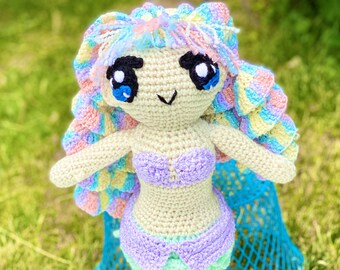 Merlissa the Mermaid Amigurumi Crochet Pattern - PATTERN ONLY - Instant Download