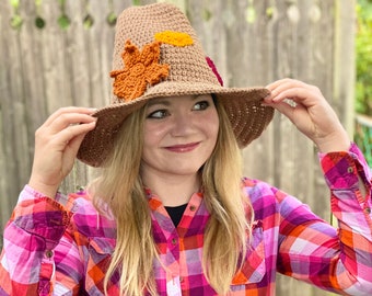 Scarecrow Hat for Kids & Adults Crochet Pattern - PATTERN ONLY - Instant Download