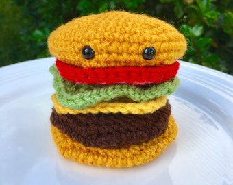 Amigurumi Cheeseburger Crochet Pattern - PATTERN ONLY - Play Food