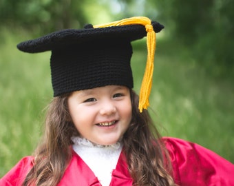 Patrón de ganchillo de gorro de graduación preescolar - SOLO PATRÓN - Descarga instantánea