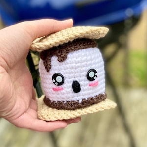 Amigurumi Ghost S&#39;more Crochet Pattern - PATTERN ONLY - Halfoween, Halloween, Spooky, Kawaii