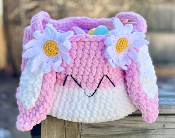 Darling Daisy Bunny Basket Crochet Pattern - PATTERN ONLY - Instant Download