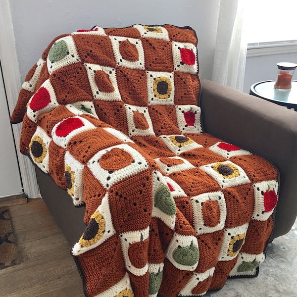 Farm Fresh Fall Blanket Crochet Pattern - PATTERN ONLY