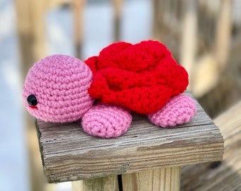 Amigurumi Rosy Turtle for Valentine's Day or Mother's Day - Crochet Pattern - PATTERN ONLY - Gift, Decor, Kawaii