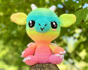 Buffy the Baby Dragon Amigurumi Crochet Pattern - PATTERN ONLY - Stuffed Animal / Toy / Plush