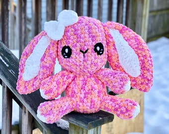 Spring Sherbet Bunny Amigurumi Crochet Pattern - PATTERN ONLY - Instant Download