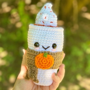 Amigurumi Pumpkin Spice Latte Crochet Pattern - PATTERN ONLY - Instant Download