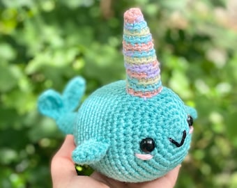 Amigurumi Narwhal Crochet Pattern - PATTERN ONLY - Instant Download