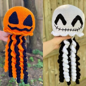 Halloween Amigurumi Jellyfish Jack the Jelly Lantern Crochet Pattern PATTERN ONLY Stuffed Animal / Plush / Plushie image 1