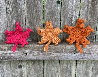 Fall Maple Leaf Crochet Pattern - PATTERN ONLY - Instant Download