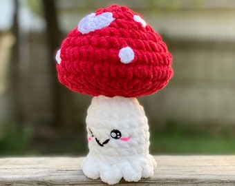 Amigurumi Mushroom Ghost Crochet Pattern - PATTERN ONLY - Kawaii, Cottagecore, Halloween