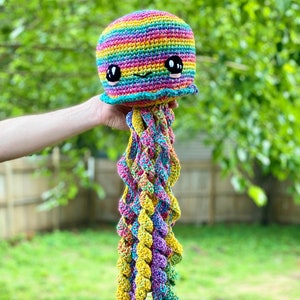 Rainbow the Amigurumi Jellyfish Crochet Pattern PATTERN ONLY Stuffed Plush Toy image 2