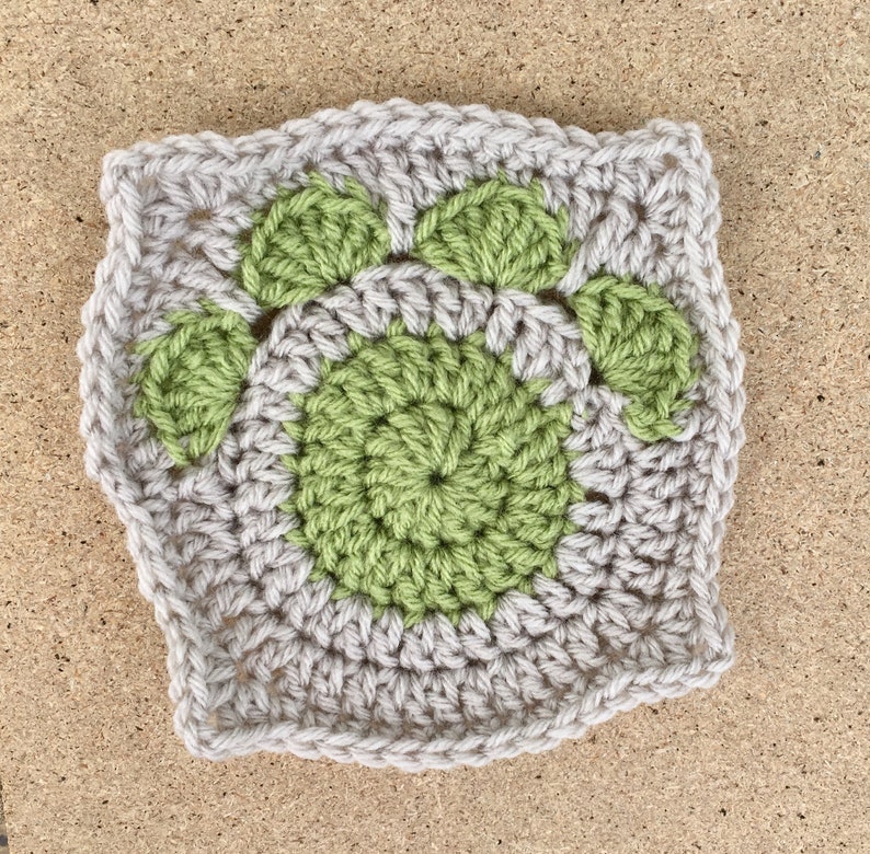 Paw Print Granny Square Crochet Pattern PATTERN ONLY Etsy