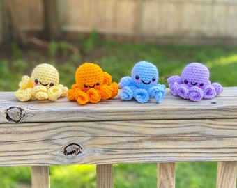 Amigurumi Kawaii Octopus Crochet Pattern - PATTERN ONLY - Stuffed Toy Plush
