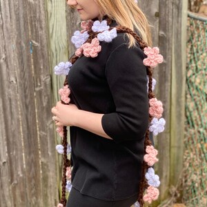 Cherry Blossom Scarf Crochet Pattern PATTERN ONLY image 6