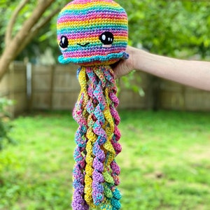 Rainbow the Amigurumi Jellyfish Crochet Pattern PATTERN ONLY Stuffed Plush Toy image 7